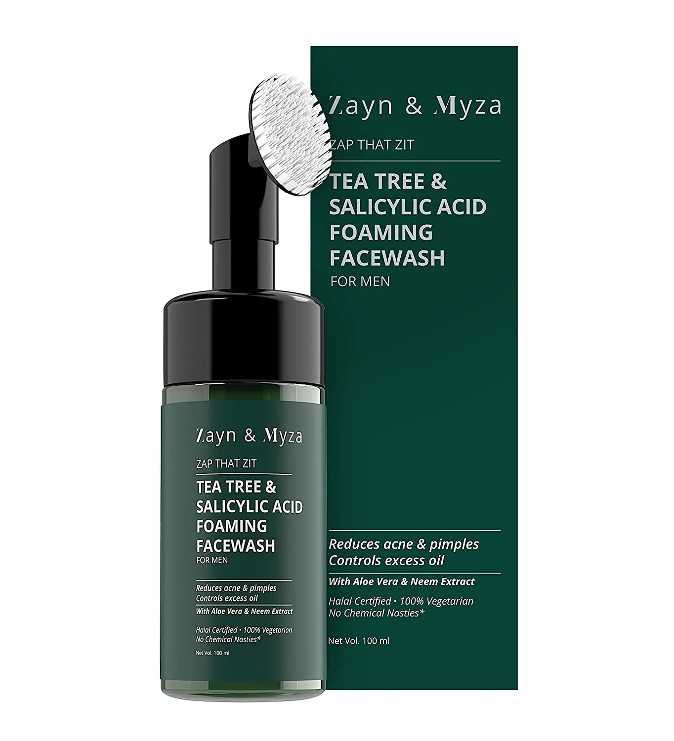 ZM Zayn & Myza Zayn and Myza Tea Tree and Salicylic Acid Foaming Face Wash for Men 100 ml