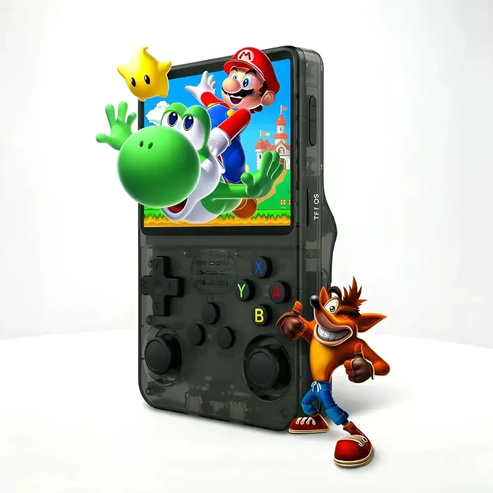 Game Joystick de Bolso R 36 s Console Portátil - Tela IPS de 3,5 Polegadas, 64G, Videogame Portátil com Sistema Linux - Varias Cores