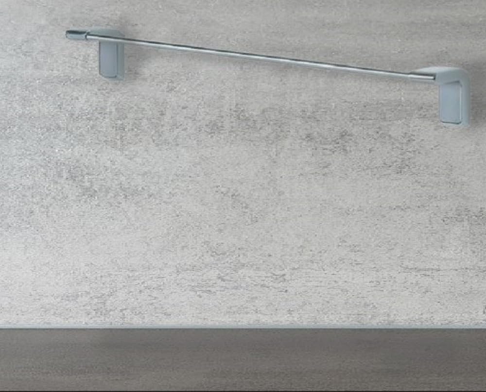 Spirella Max Light Collection Towel Rail 60 x 6.5 cm, Chromed Metal, Grey, 60x6,5