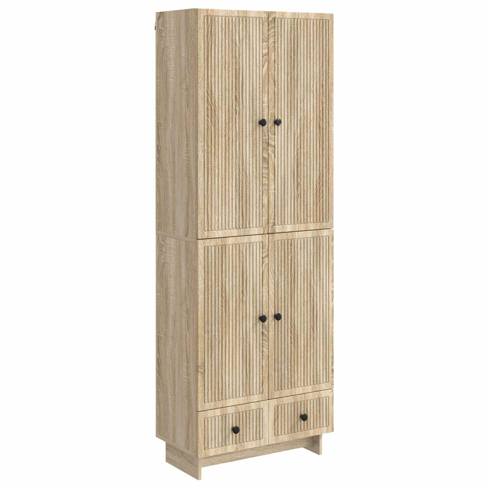 Hothingwell Zestaw mebli 2 szt. Chene Sonoma 66 x 34,5 x 95 cm | Stół rozkładany, wytrzymały materiał, do użytku na zewnątrz, łatwa konserwacja, kompaktowa konstrukcja