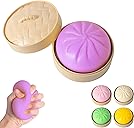 Dumpling Squishy, Mystery Squishy Dumpling Box, Fidget Toys Adults & Teens, Easter Basket Stuffers, Stocking Stuffers, Sensory Stress Ball Squeeze Toys for Stress Relief (Deep Purple)