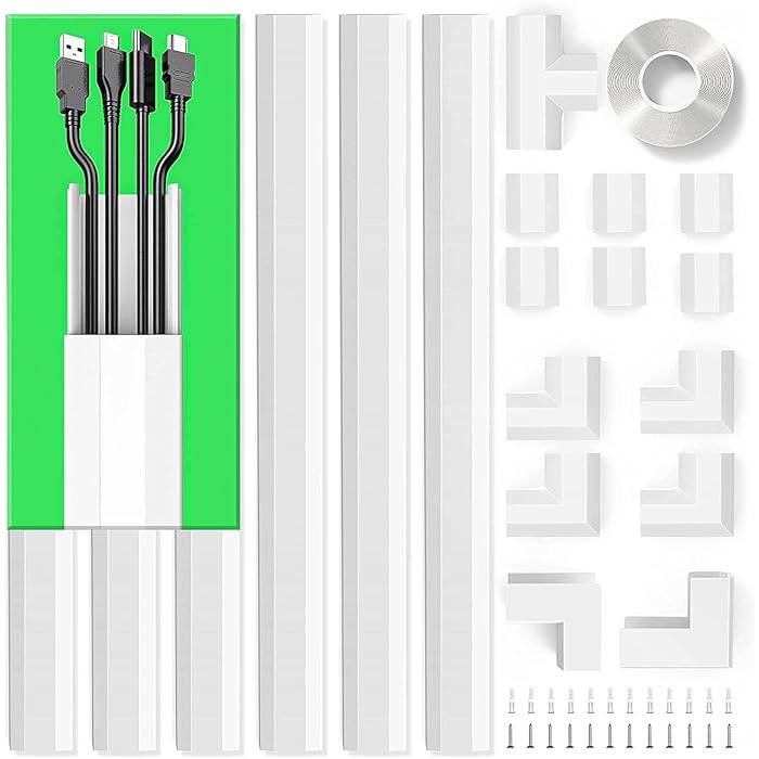 Buy Cord Cover, Delamu Cord Hider Wall Mounted TV, Large Cable Hider