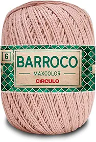 Barbante Barroco Maxcolor Fio 6 200g Circulo Novelo Para Crochê Tricô Artesanato Diversas Cores (7389 - RAPADURA)