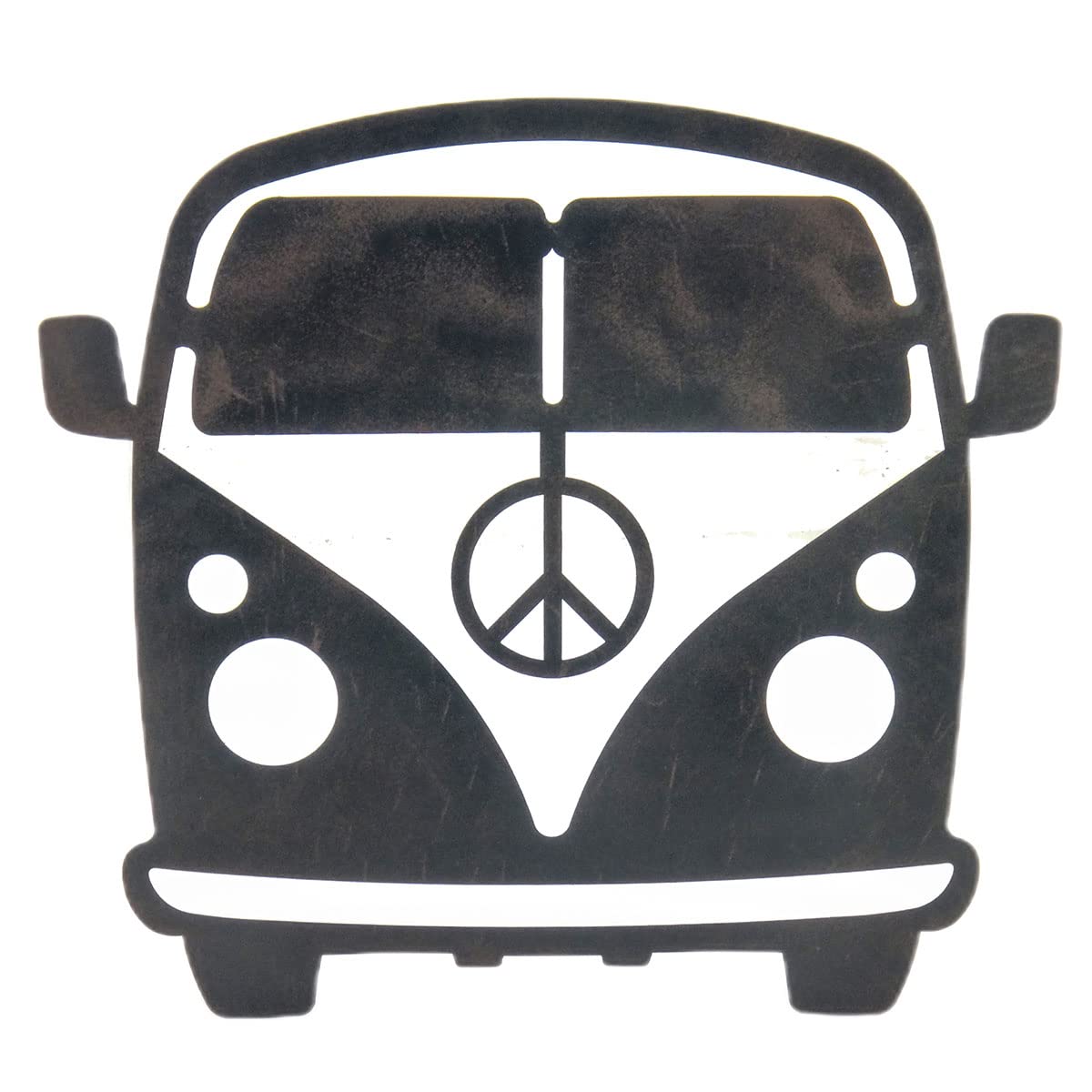 Adorno Pared Decorativo de Metal Furgoneta Surfera. Vehículos. Cuadros y Apliques. Decoración Hogar. Regalos Originales. 60 x 0,10 x 55 cm