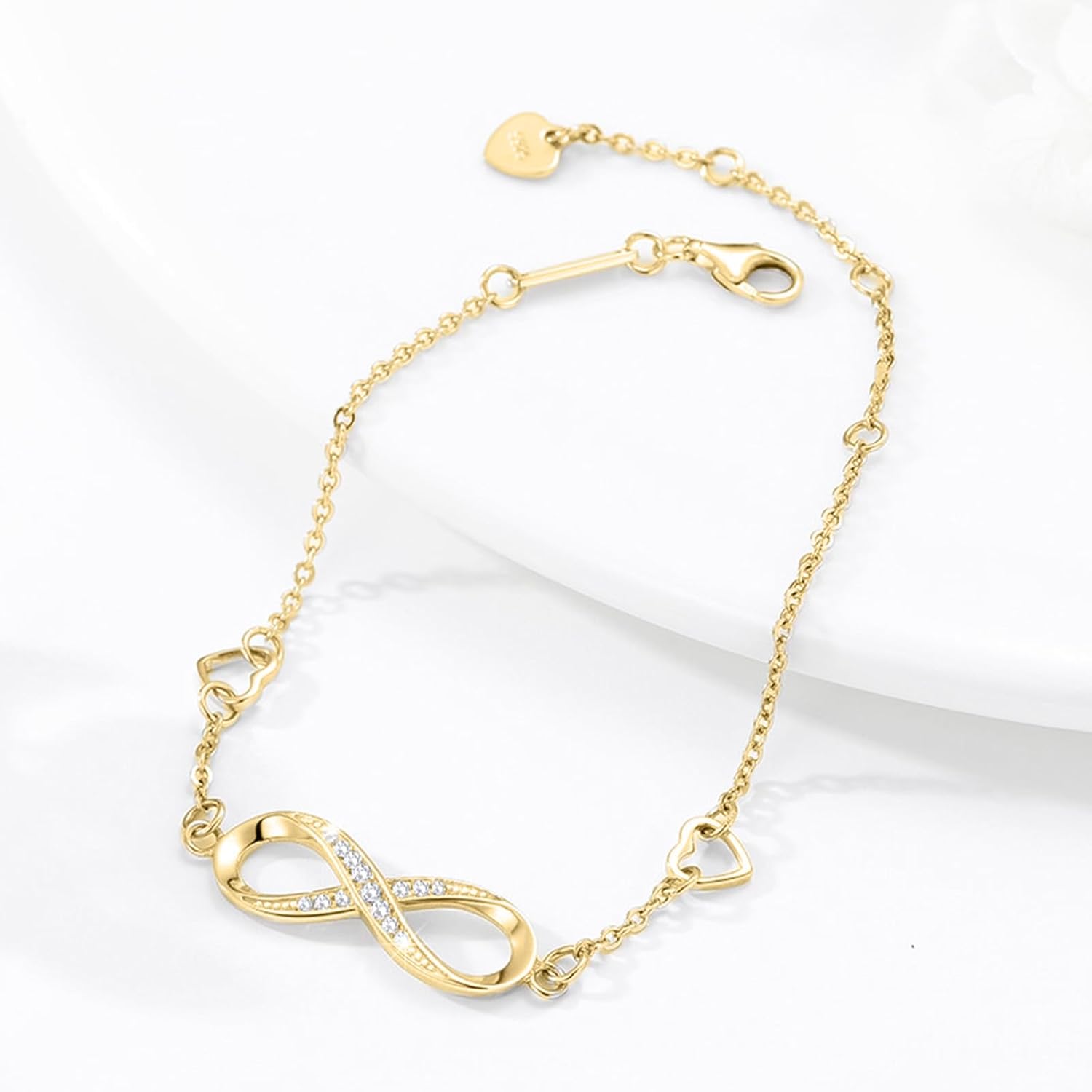 Sterling Silver Infinity Bracelets for Women Silver Bracelet for Women Infinity Bracelet Christmas Bracelets Women Gifts for Wife Mom Daughter