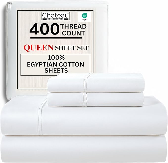 Cotton Sheets, Queen, White