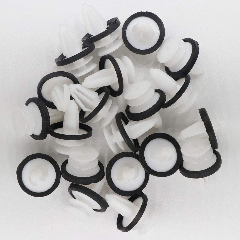 Lantee 50 Pcs Door Trim Panel Retainer Clips with Sealer Fit for Ford W713297-S300