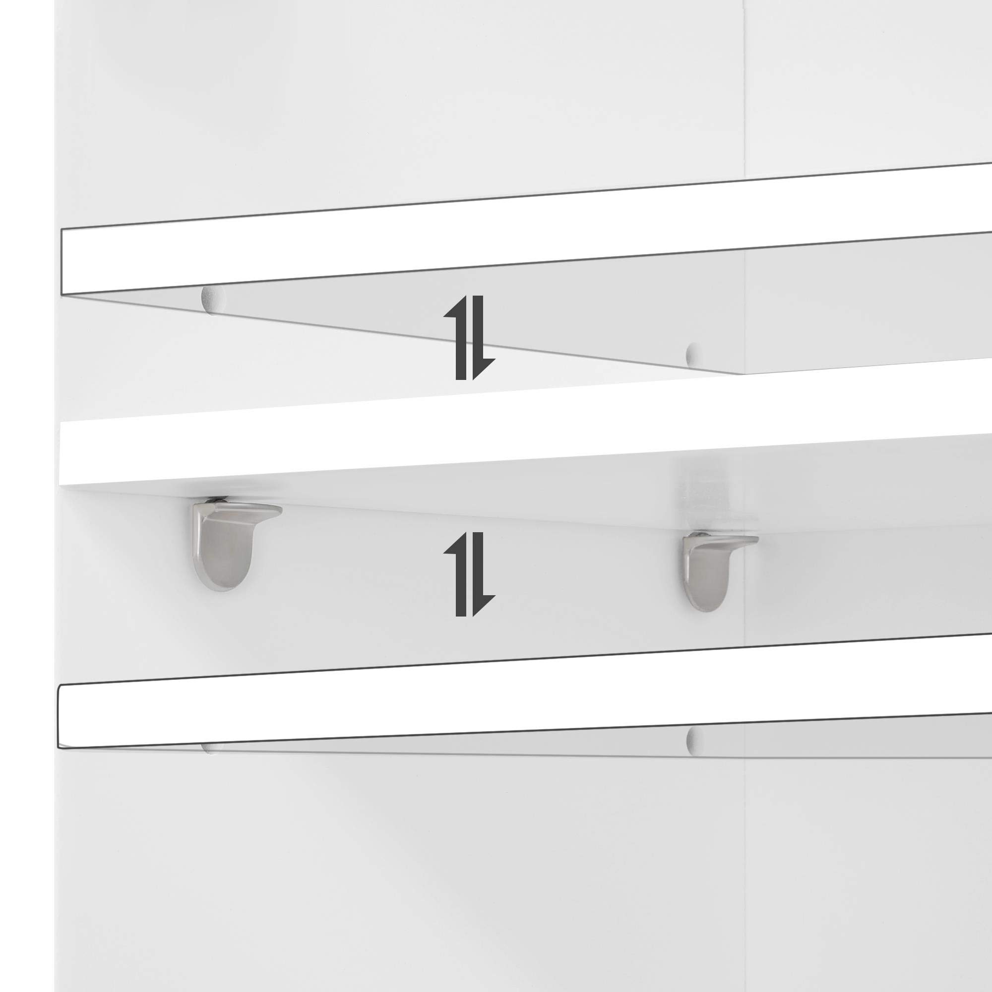 Yaheetech Armario Baño Pared de Tres Niveles 35x21x55cm Mueble para Baño Armario Cocina Colgar Mueble Suspendido Auxiliar Moderno Blanco