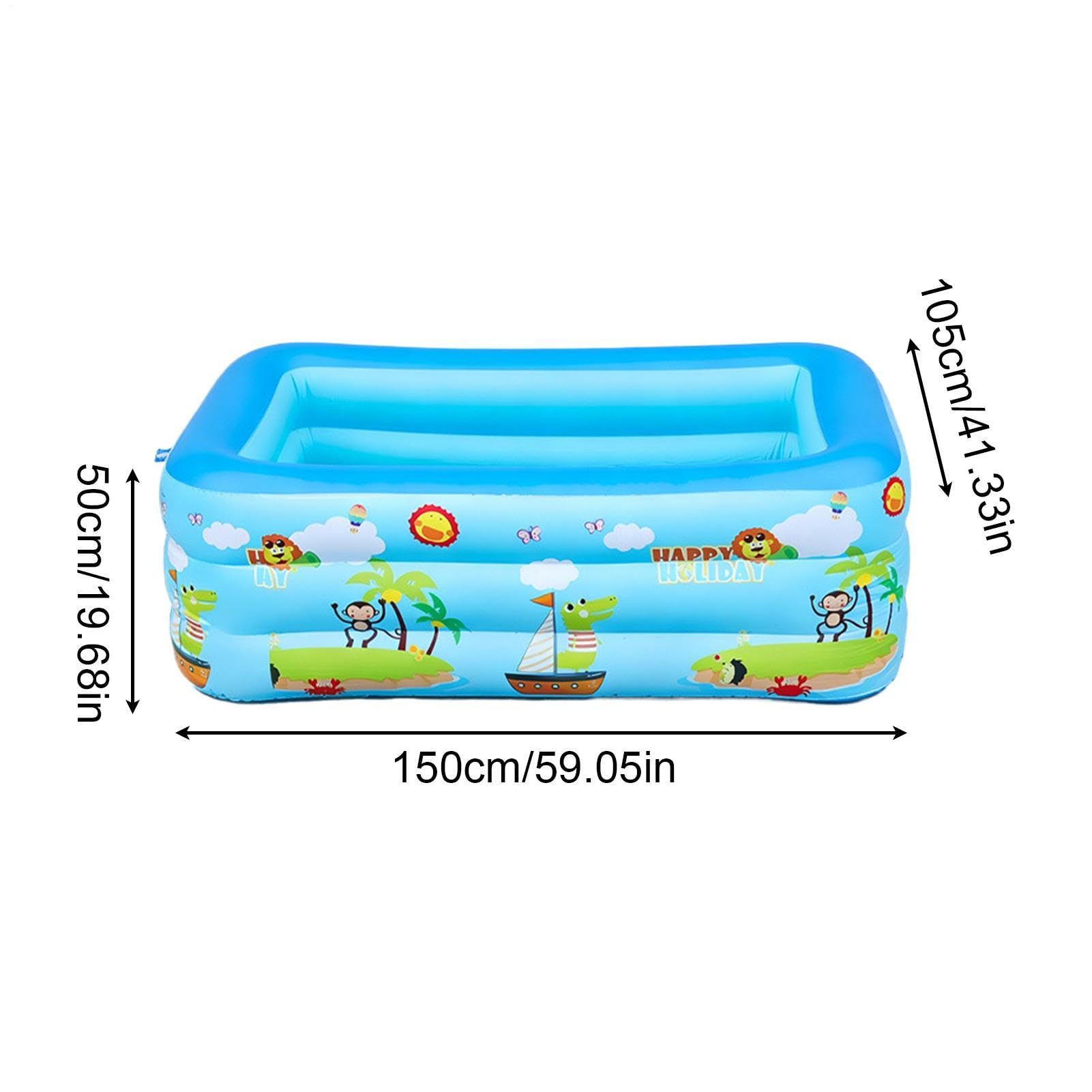 Piscina Gonfiabile Bambini - Grande Pieghevole Portatile Resistente Ai Raggi UV | Piscina Gonfiabile Estiva per Bambini,per Temperature Calde, Giardino, Cortile, Patio, Prato e Party al