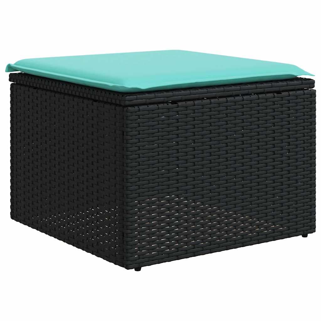 Set Divani da Giardino 8 Pz in Polyrattan con Cuscini | Salotto componibile per cortile e patio con tavolino in acacia e cuscini sfoderabili per momenti di relax.