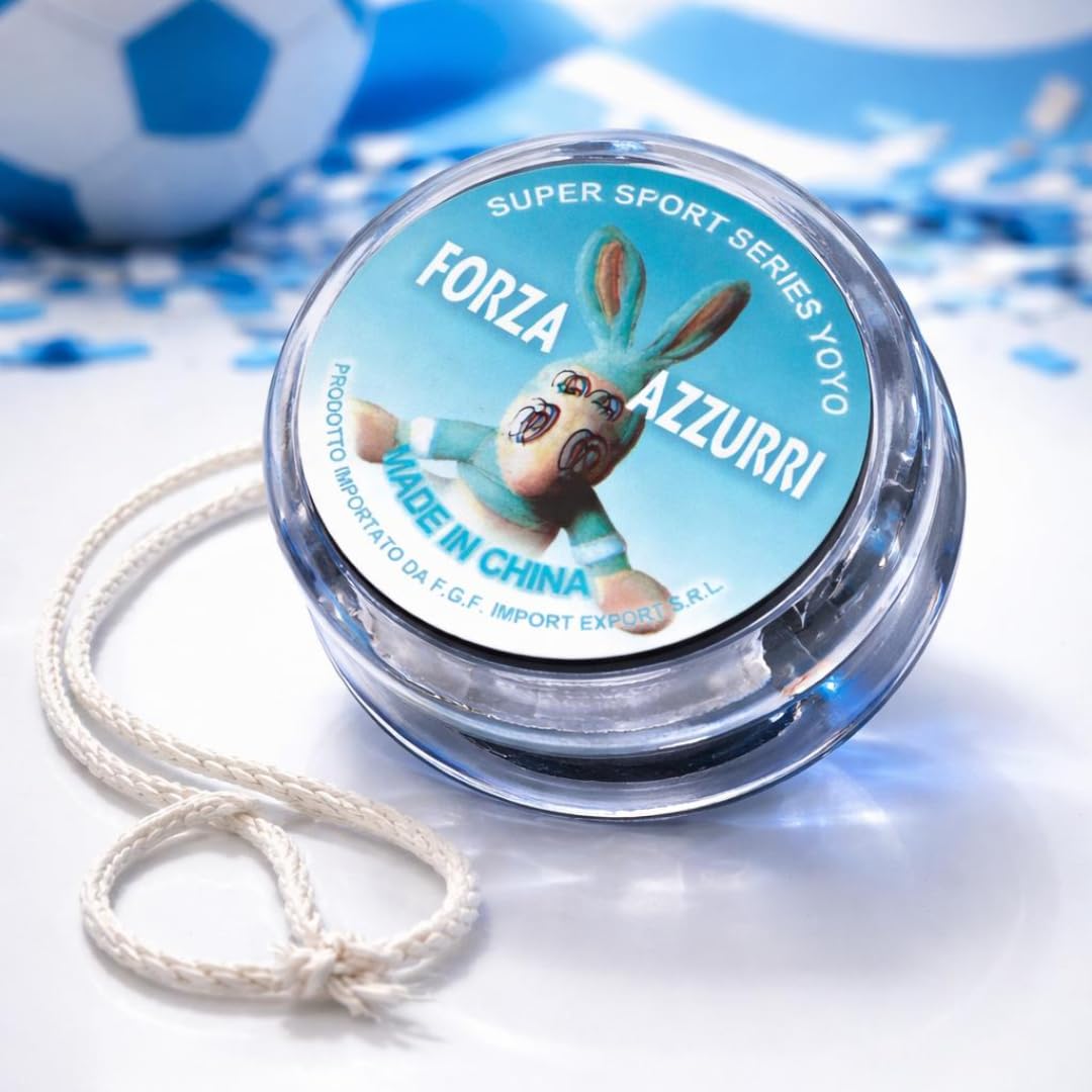 YoYo Forza Azzurri con Corda - Diametro 5,5 cm - Accessori Sportivi,Gadget Tifosi Calcio,Idea Regalo Divertente - 4