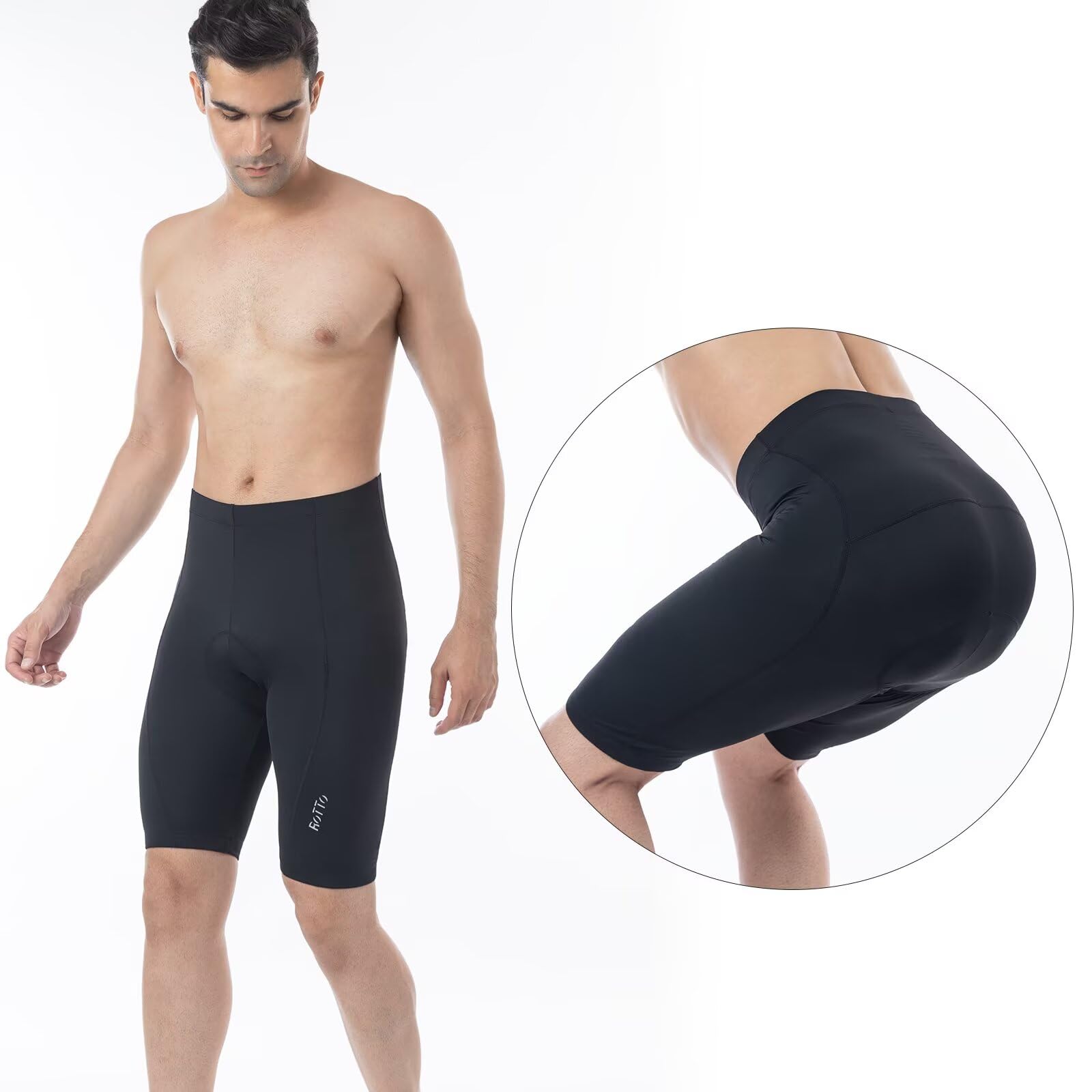 ROTTO Radlerhose Herren Fahrradhose Kurz Radhose Gepolstert Gemütlich stoßfeste