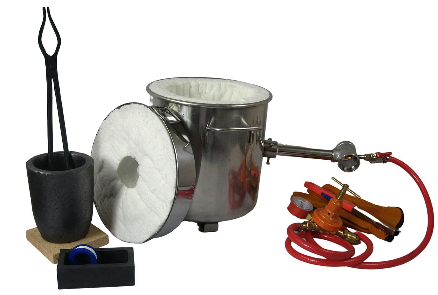 6KG Gas Melting Furnace Propane Forge Copper Gold Silver Casting Tool