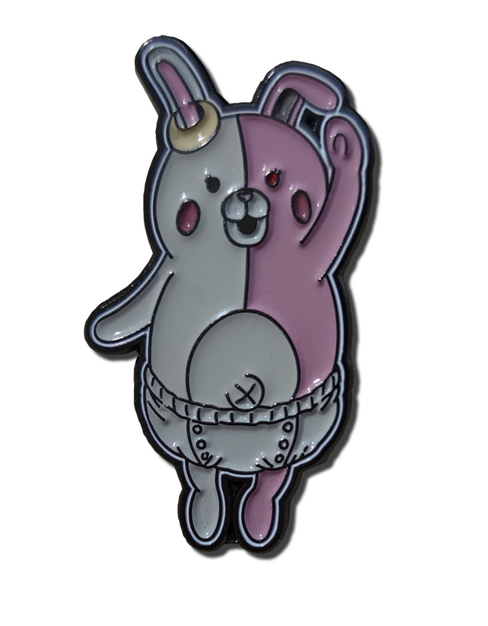 Danganronpa 3 - Spilla smaltata Usami/Monomi, in metallo, senza pietra preziosa, Smalto, pietra preziosa, metallo, Nessuna pietra preziosa