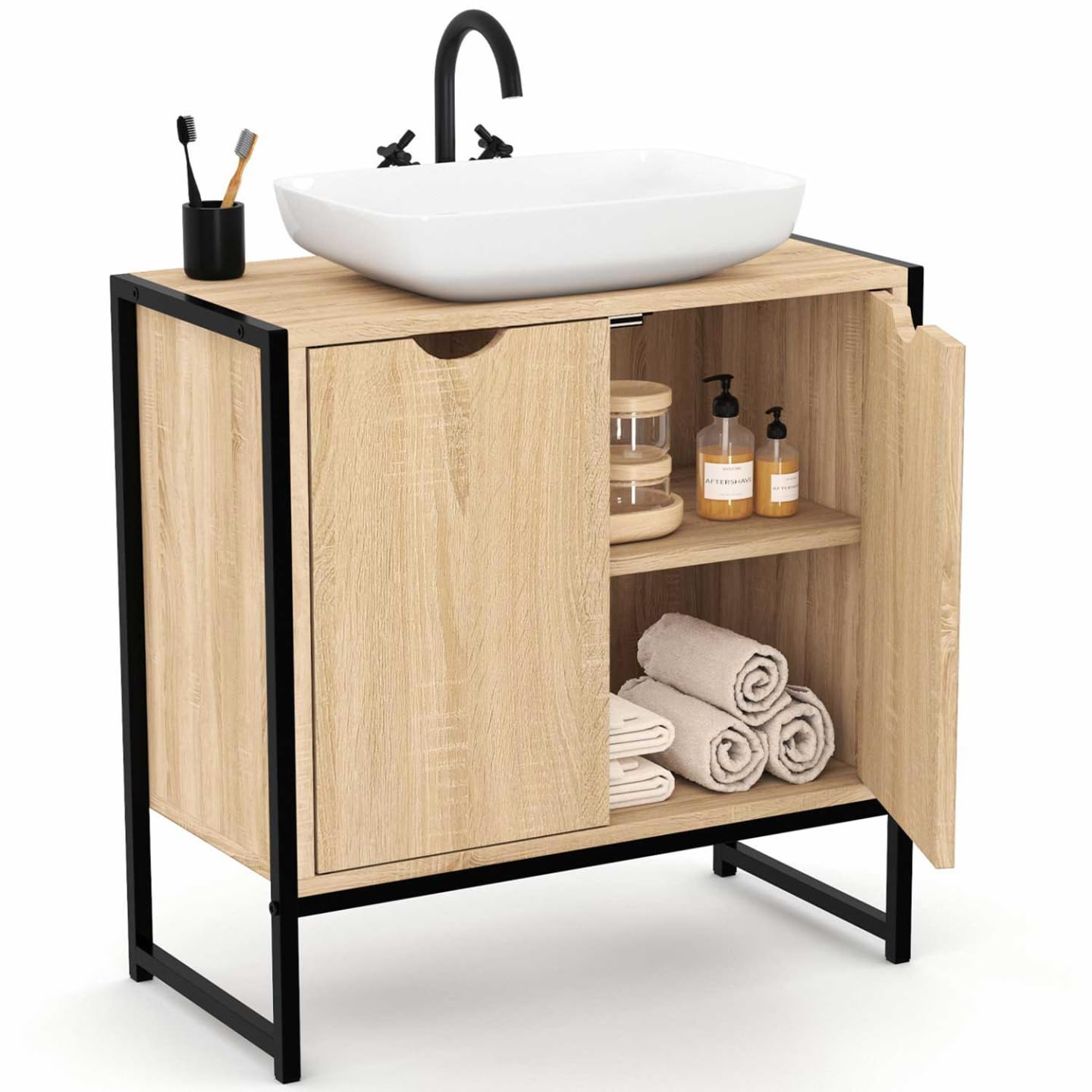 IDMarket - Mobile da bagno DETROIT dal design industriale