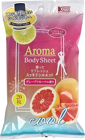 Amazon アロマボディシート 香ってリフレッシュ スッキリシルエット グレープフルーツの香り 枚入 コーヨー化成 デオドラント 通販