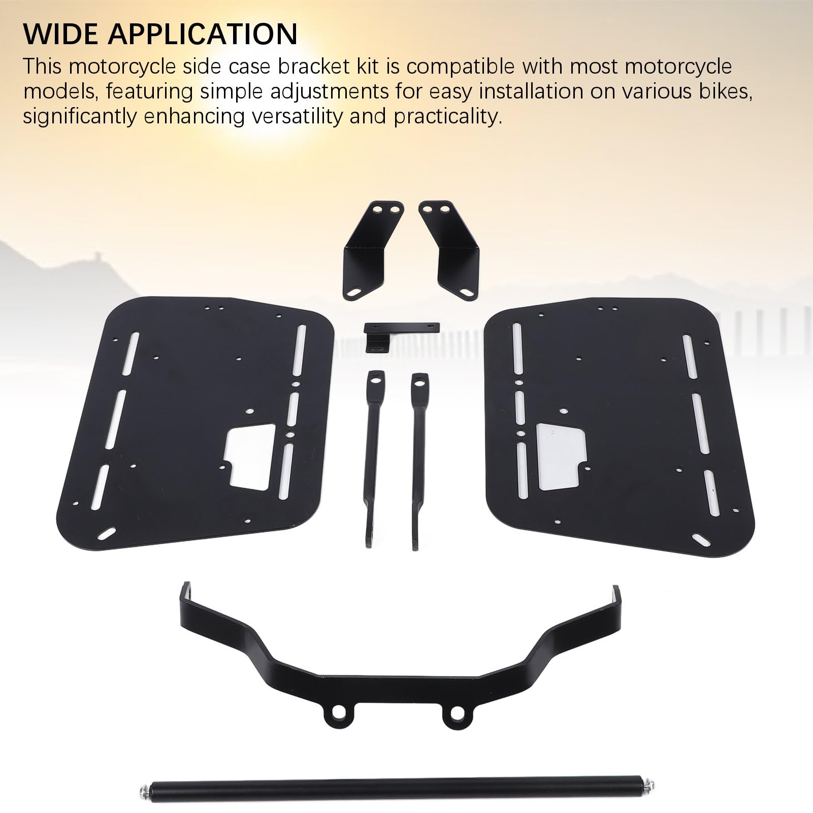 Zestaw Wsporników Montażowych Kufra Bocznego Motocykla, Twarda Torba Podsiodłowa ze Stopu Aluminium 18L-38L Skrzynia Bagażowa Bagażnik Boczny Zestaw Wsporników Montażowych Kufra