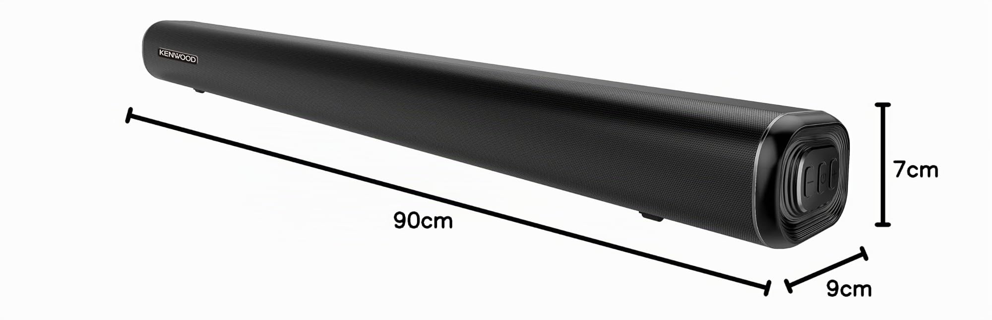 Kenwood LS-600BT Soundbar con 60 W RMS di potenza di uscita, display LED bianco, amplificatore DSP integrato, ingresso HDMI (ARC). Colore: nero.