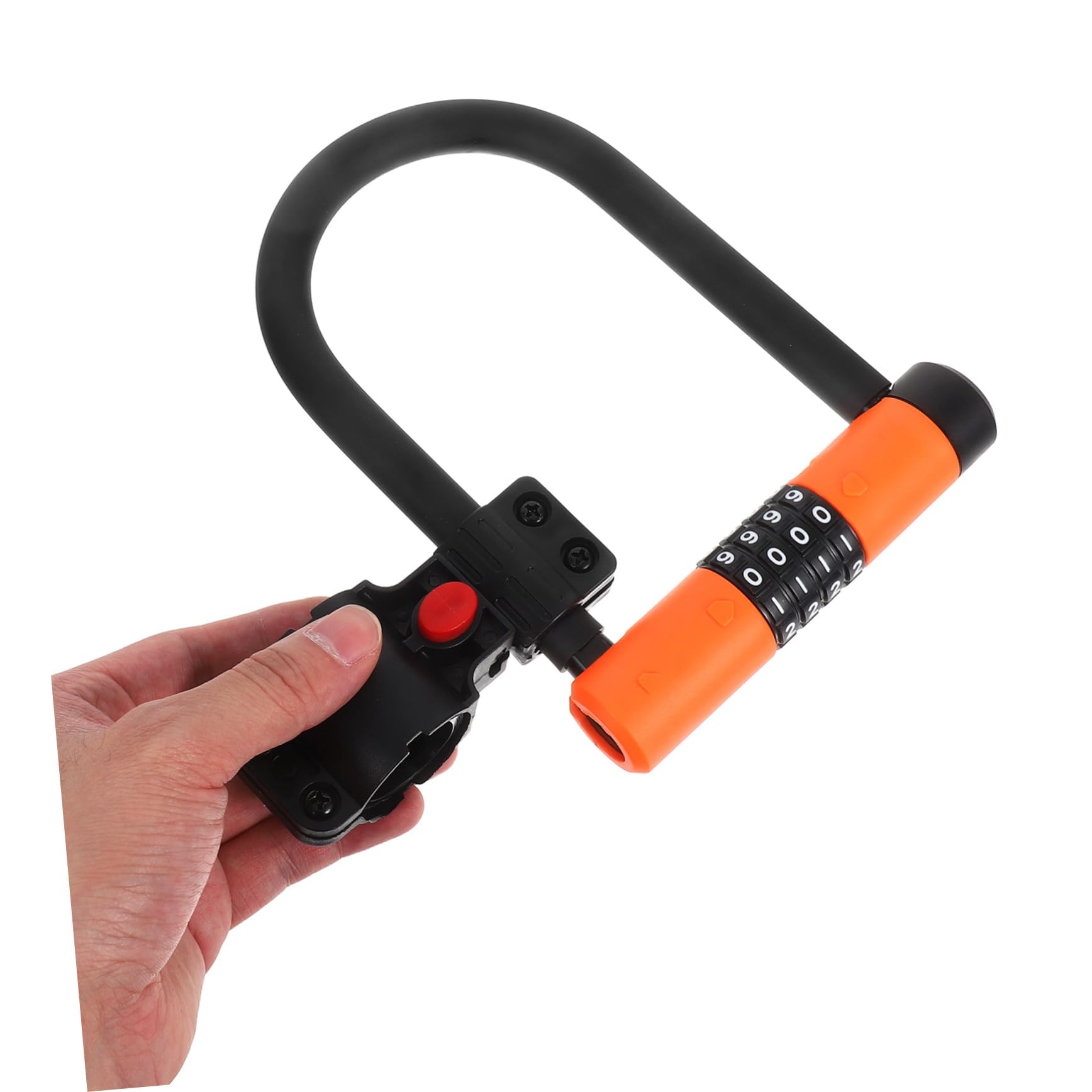 SUPVOX Lucchetto Bicicletta U-shaped Antifurto Resettable Serratura Combinazione Chiave per Bici Elettriche Scooter Moped Resistente Agli Urti e Versatile per Urbano e Off-road