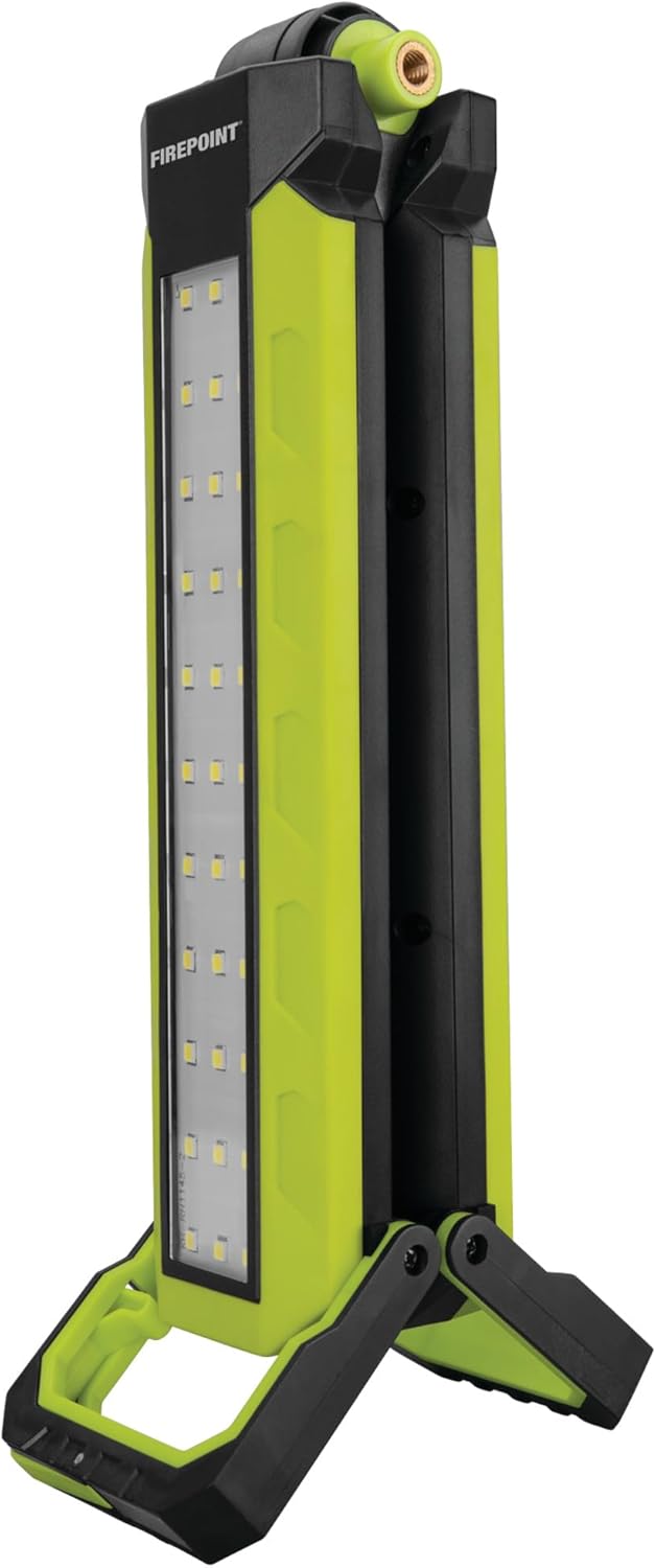 Performance Tool W2697 FIREPOINT 1000+LM Rechargeable Folding Underhood Light - Foldable, Rechargeable, Magnetic Base, SMD LEDs, Green/Black