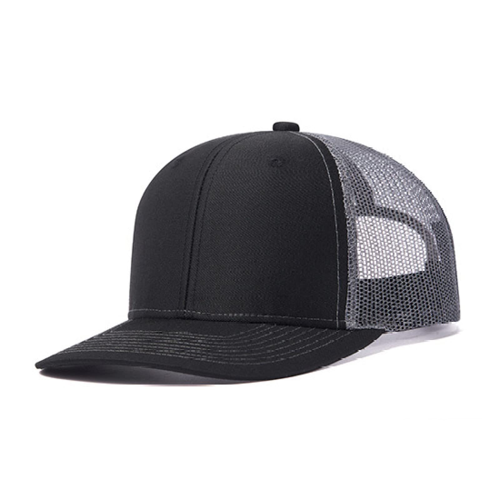 HaloHorus Trucker Hat Workout Hat for Men Women, Adjustable Athletics Baseball Cap for Running, Fishing, Hiking, P6-black-darkgrey, One Size โ image 1