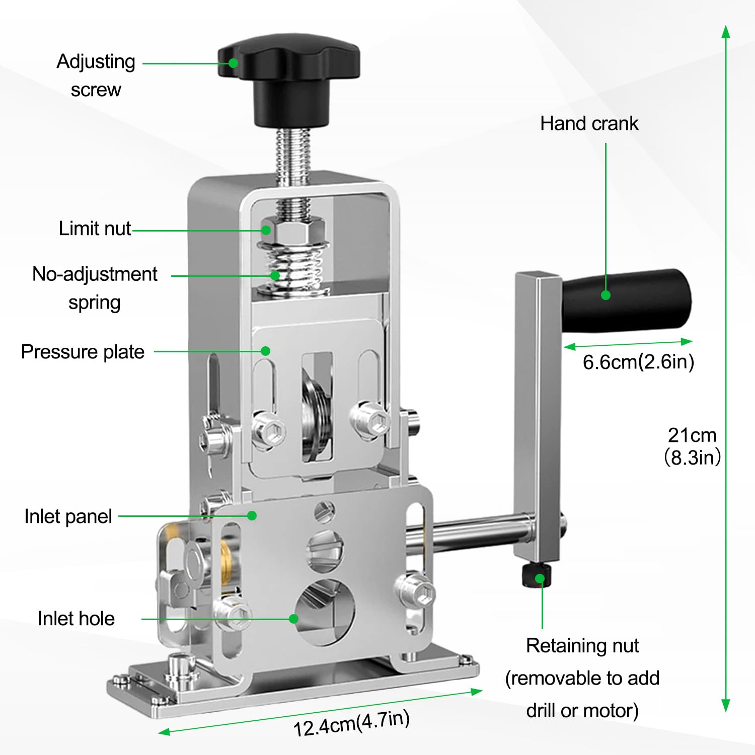 Spellafili Elettrico Manuale - Per Cavi Rame 1-25mm, Azionabile A Mano O Con Trapano