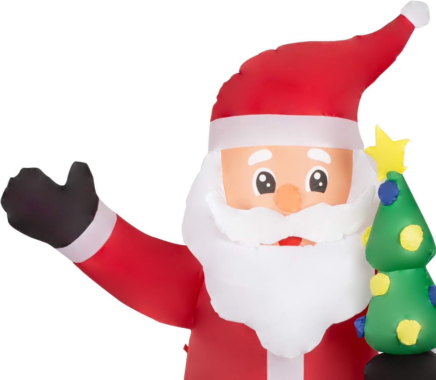KINTNESS 8 Ft Christmas Inflatables Santa with Tree Air Blown LED Lights Decor Home Indoor Outdoor Yard Lawn Decoration