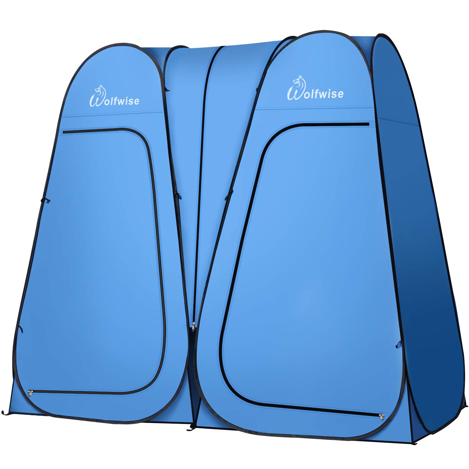 WolfWise 2 Room Pop Up Shower Privacy Tent Dressing Room Sun Shelter for Outdoor Camp Toilet Camping Biking Fishing