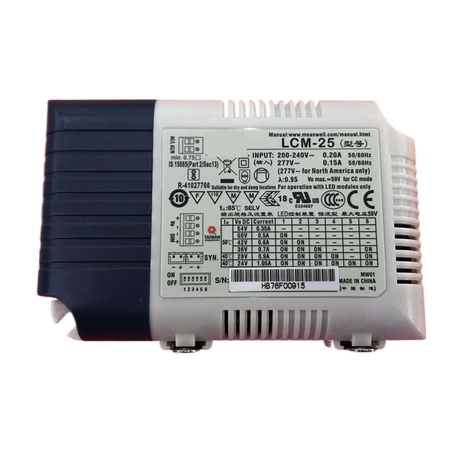 SWEWDSQG 25W Constant Current Driver Switching power supply LCM-25DA LCM-40DA LCM-60DA(LCM-60DA)