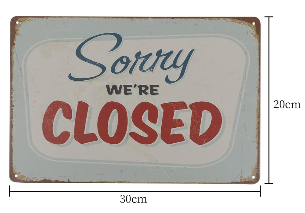 ブリキの看板　2枚セット Amazon | ヒロワールドトレード ブリキ看板 OPEN CLOSE 2枚