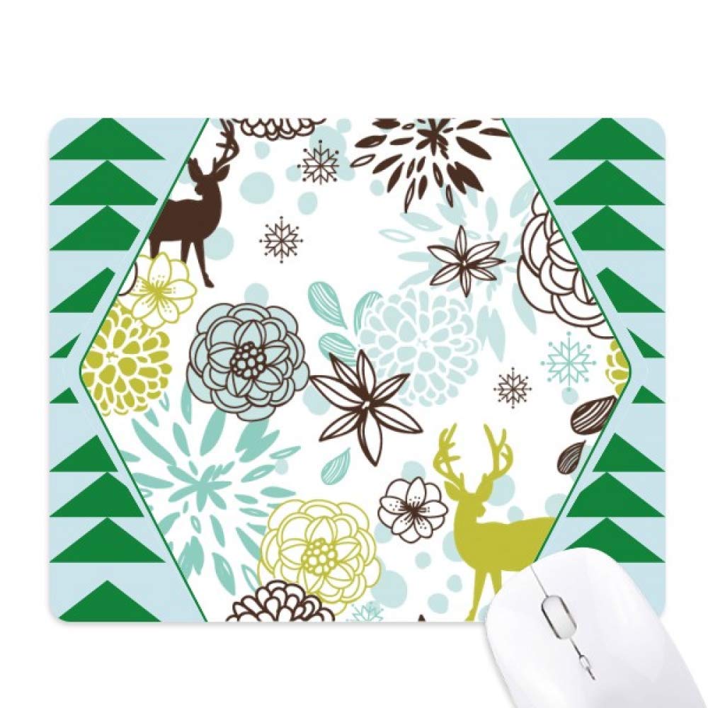 Tapis de souris Noël antidérapant en caoutchouc green pine tree