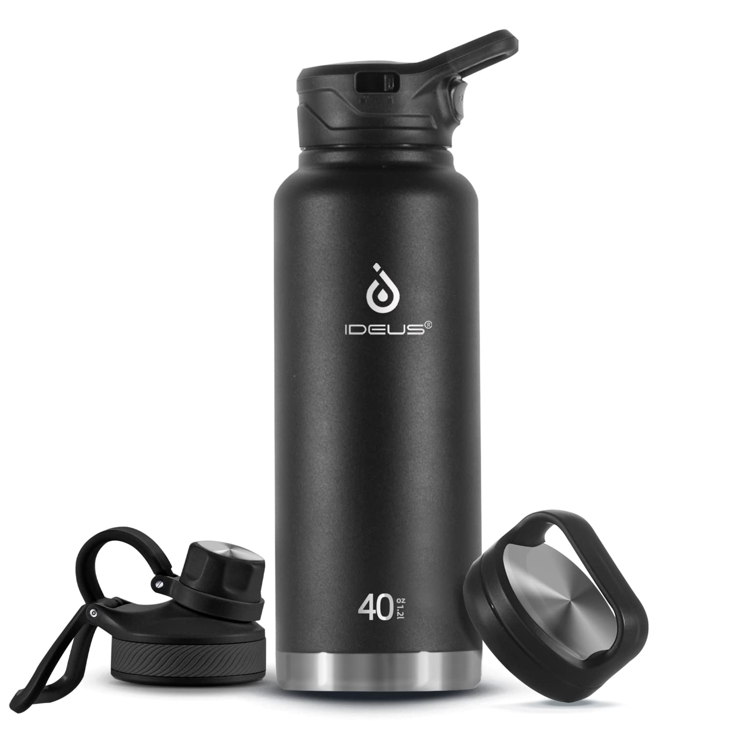 IDEUS Vacuum Insulated Water Bottle 1140ml/40oz, Leak-Proof Stainless Steel Water Bottle, Double Wall Flask