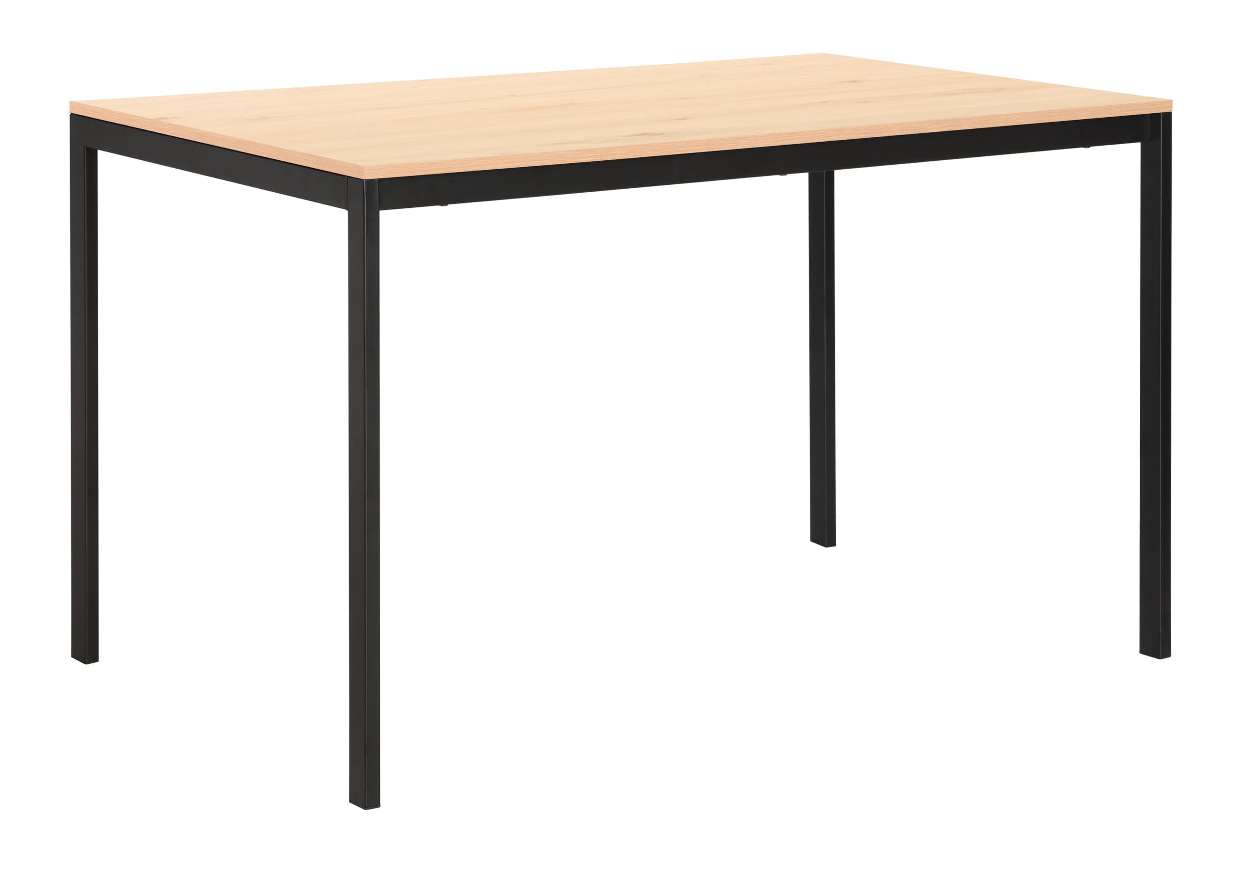 AVANTI TRENDSTORE Grosseto - Esstisch mit schwarzem Metallrahmen und laminierter Holzplatte. Erhältlich in 32 verschiedenen Größen. Maße LAP ca. 120 x 75 x 75 cm