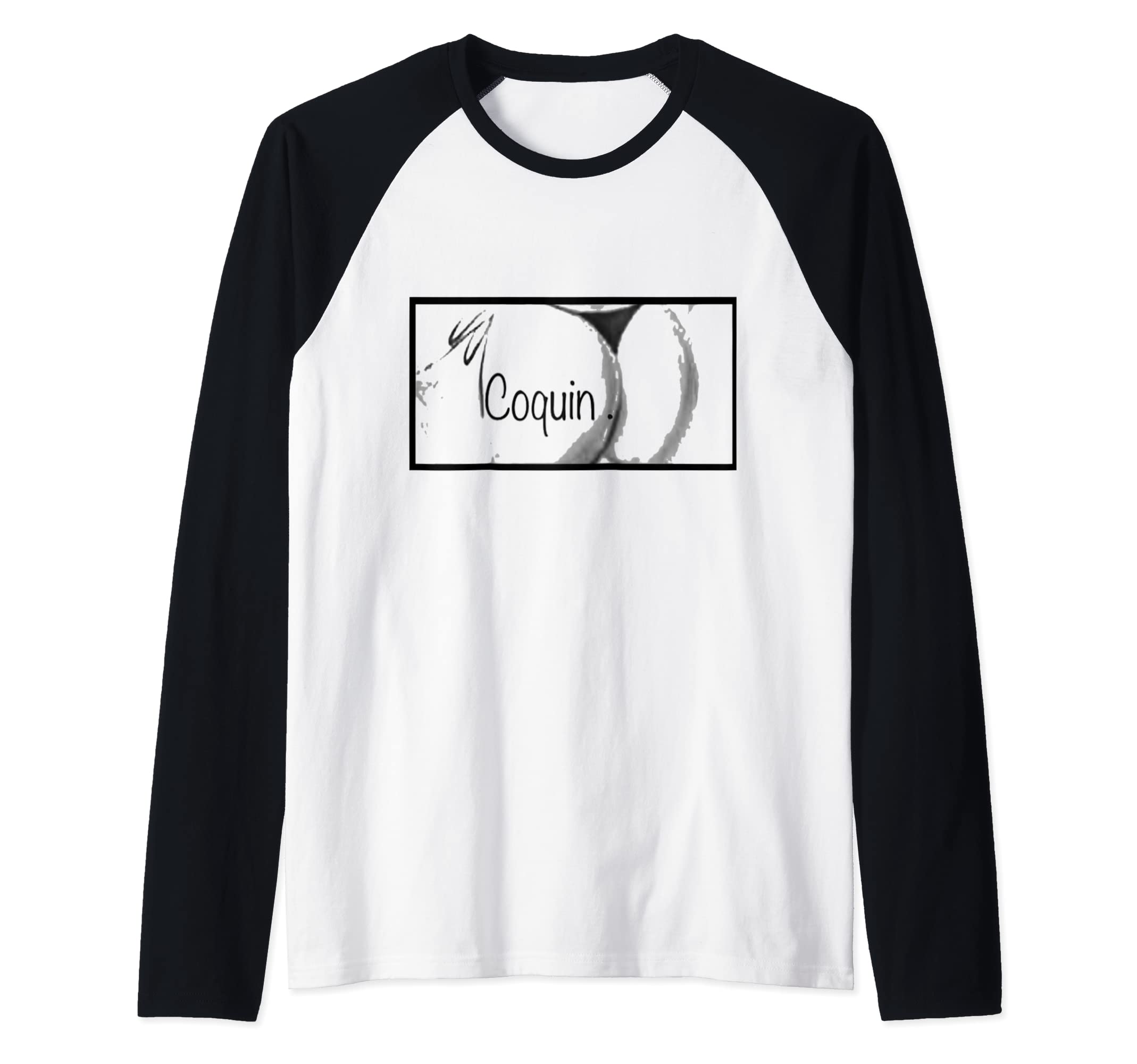 Mens Coquin Requin by C.R Raglan Baseball Tee
