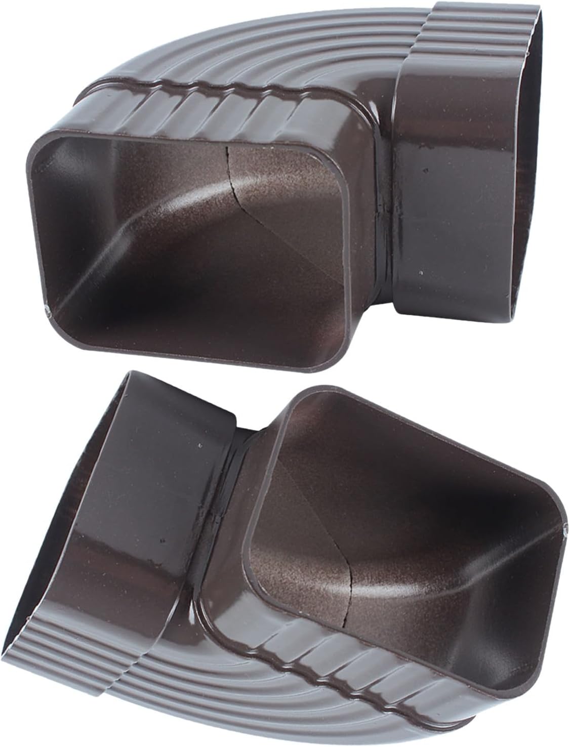 2pcs 90 Degree Elbow Downspout Diverter for Rain Gutter, Aluminium Alloy Metal Connector, Abrasion Resistant, Reduces Risk of Clogging, for Residential and Garden Drainage Projects