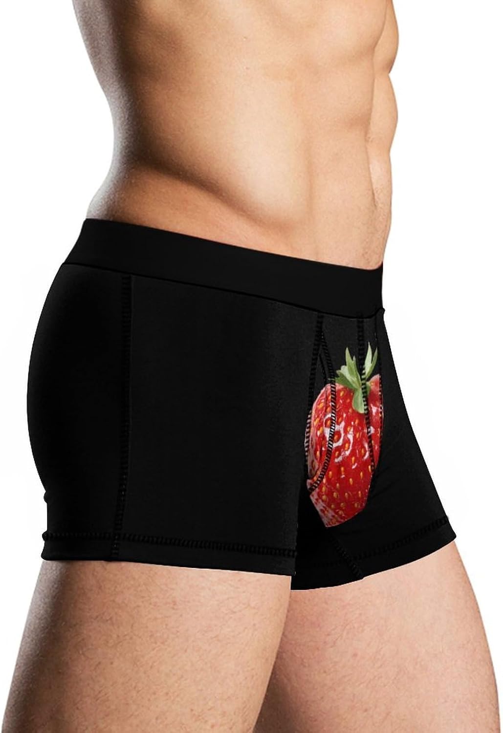 Strawberry Novelty Men's Boxer Briefs Soft Breathable Underpants Trunks Stretch Underwear