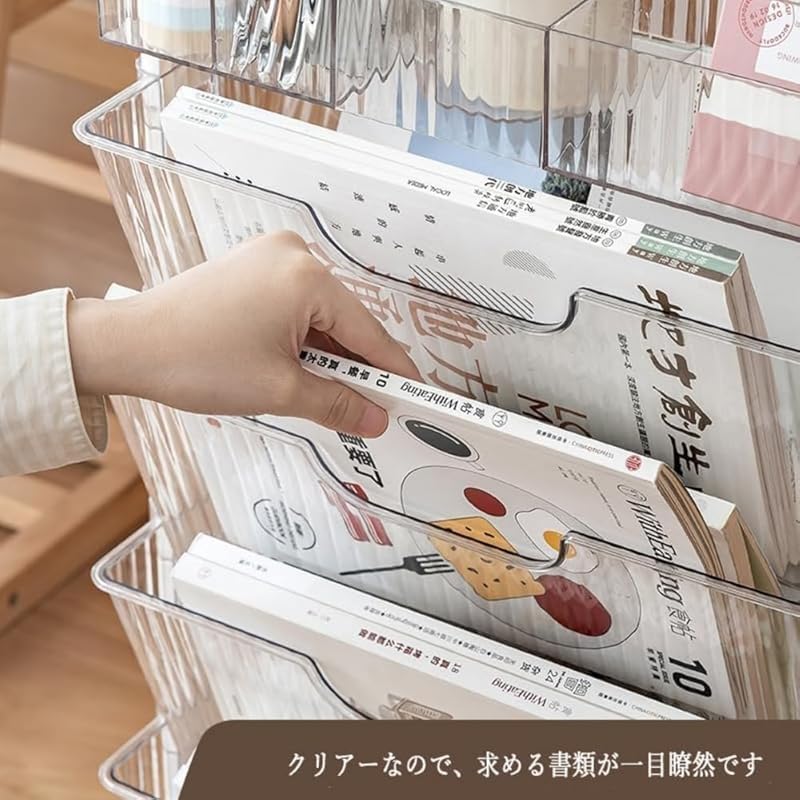 移動可能な本棚デスク収納多機能ラック学生英語本読書ラックスリムデスクファイル収納ラックファイル収納ファイルラックオフィスファイルカー