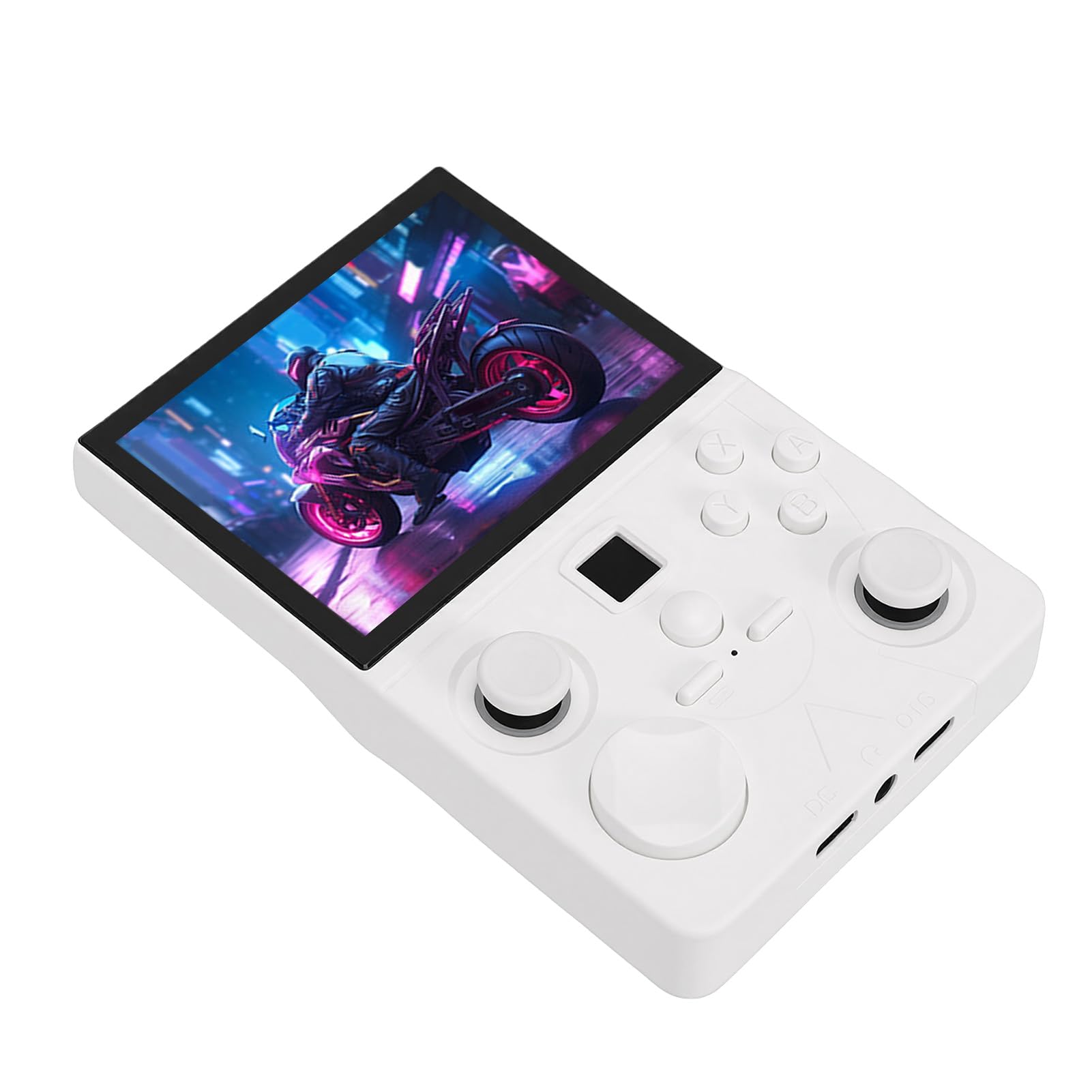 Retro-Handspielkonsole, 3,5-Zoll-HD-Bildschirm, WLAN, Dual-Joystick, 4000-mAh-, Leichtes ABS-Material für -System, Multiplayer-Gaming-Unterstützung, Ideal für Heimgenuss, (Weiß)