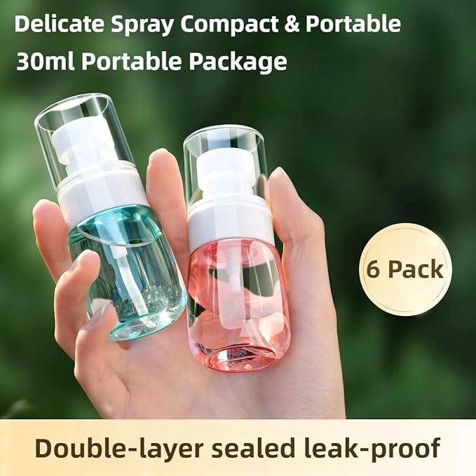 6 Pack de Botellas Atomizadoras de 30ml de Plástico miniatura 7