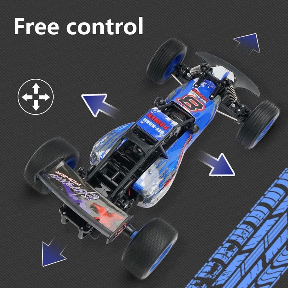 Pihura 1:10 Full-Specific Outdoor Off-Road Vehicle Boy Racing Hobby Rc Car Full Terrain Rc Buggy 2.4G Simulation Sound Light Rc Truck 4Ch 20Km / H Fast Drift Rc Car Teen Rc Toys Series-Multicolor 2