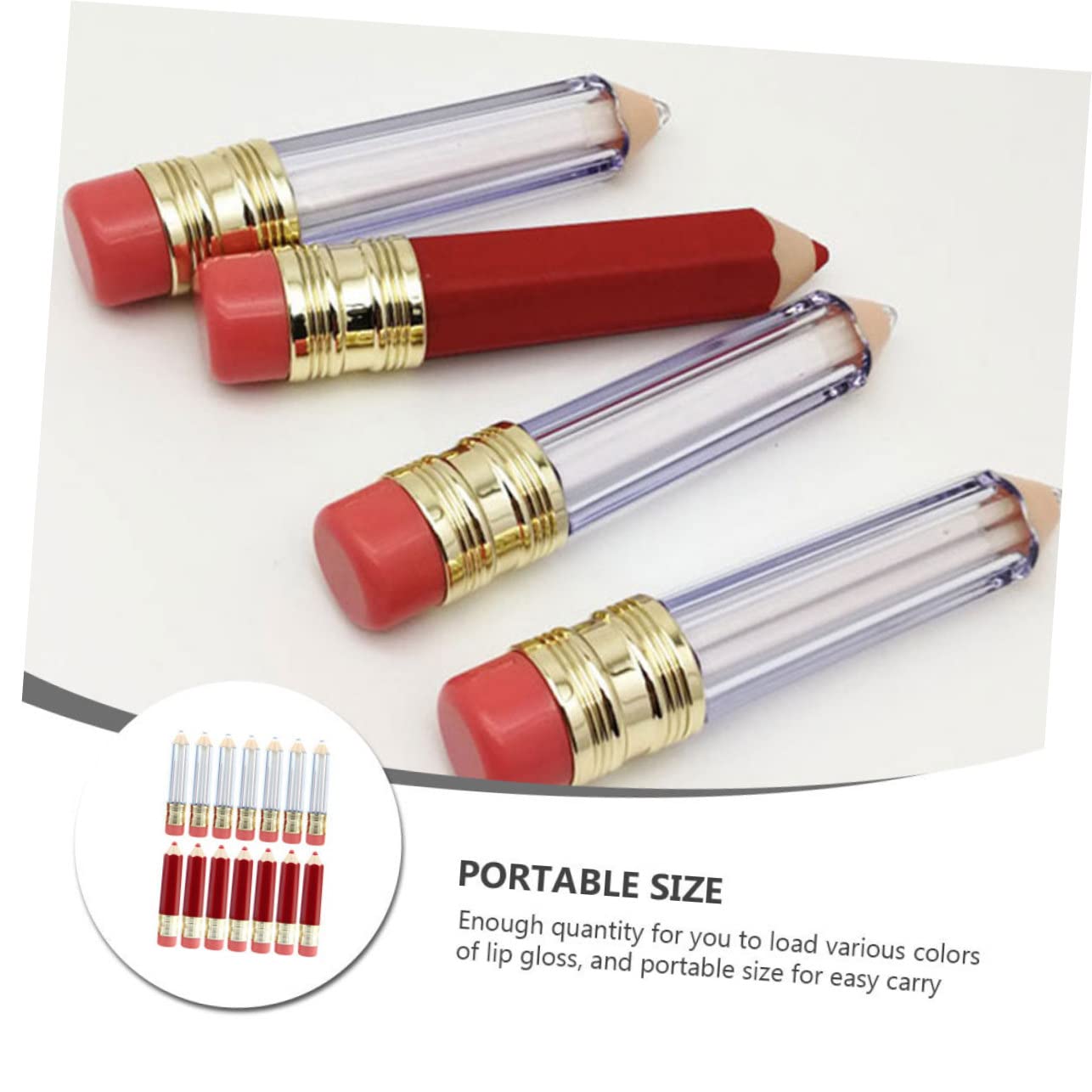 BESTYASH 4 Sätze Diy Lip Gloss Hohlrohr Material Lippenfüller Glanz Röhren Füllung Leer Getönt Leckerer Lipgloss Flasche Lippentönung Schönheit Behälter Plastik 6 Stück * 4