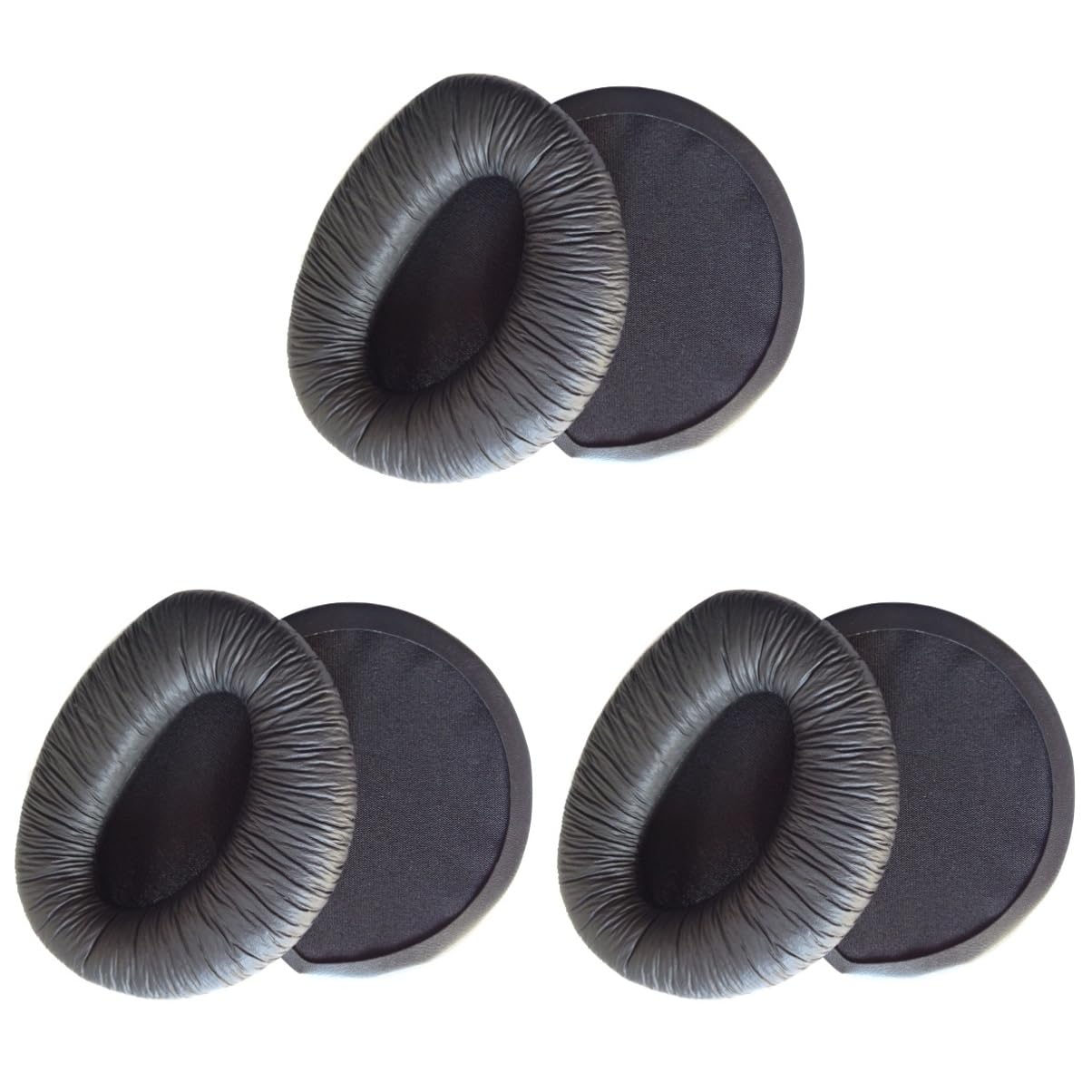 OSALADI 3pièces Coussinets De Remplacement PU pour Écouteurs Confort Optimal Couleur Noire Améliore Les Basses