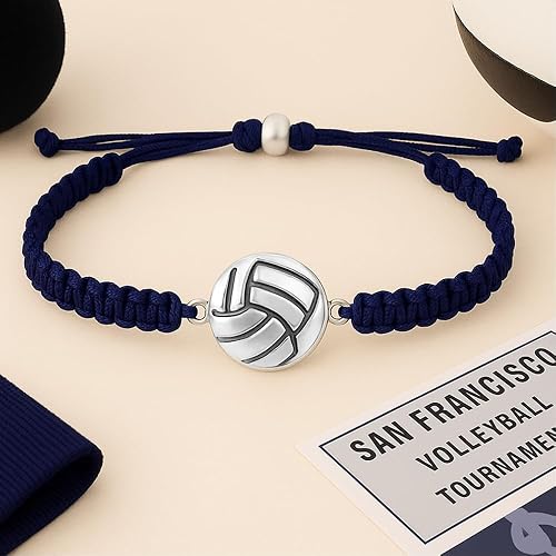 Miniatura 8 de Sportybella Pulsera de voleibol - Pulseras ajustables para niñas con dije de voleibol. Regalos y recuerdos ideales para jugadores de voleibol.