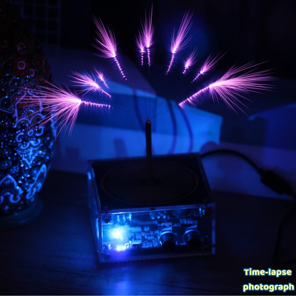 Sunnytech Bluetooth Music Tesla Coil Arc Plasma Loudspeaker Wireless Transmission Experiment Desktop Toy Model WH12