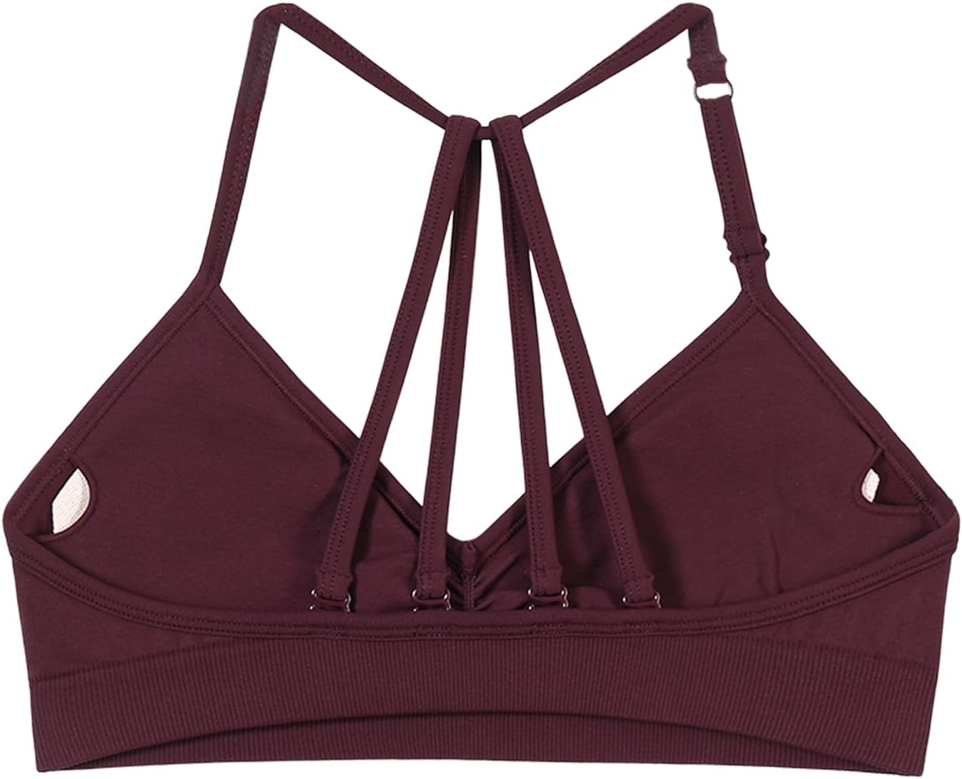 AUROLA Mercury Workout Sports Bras Women Athletic Removable Padded Backless Strapy Minimal Crop Top