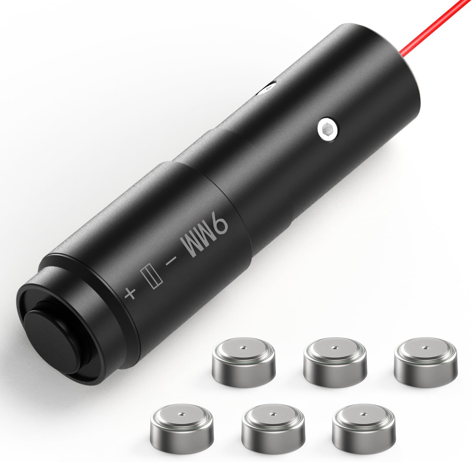Feyachi Bore Sighting Laser 223 5.56mm/9mm/7.62x39mm Switch Red Dot Laser Boresighter with Tail