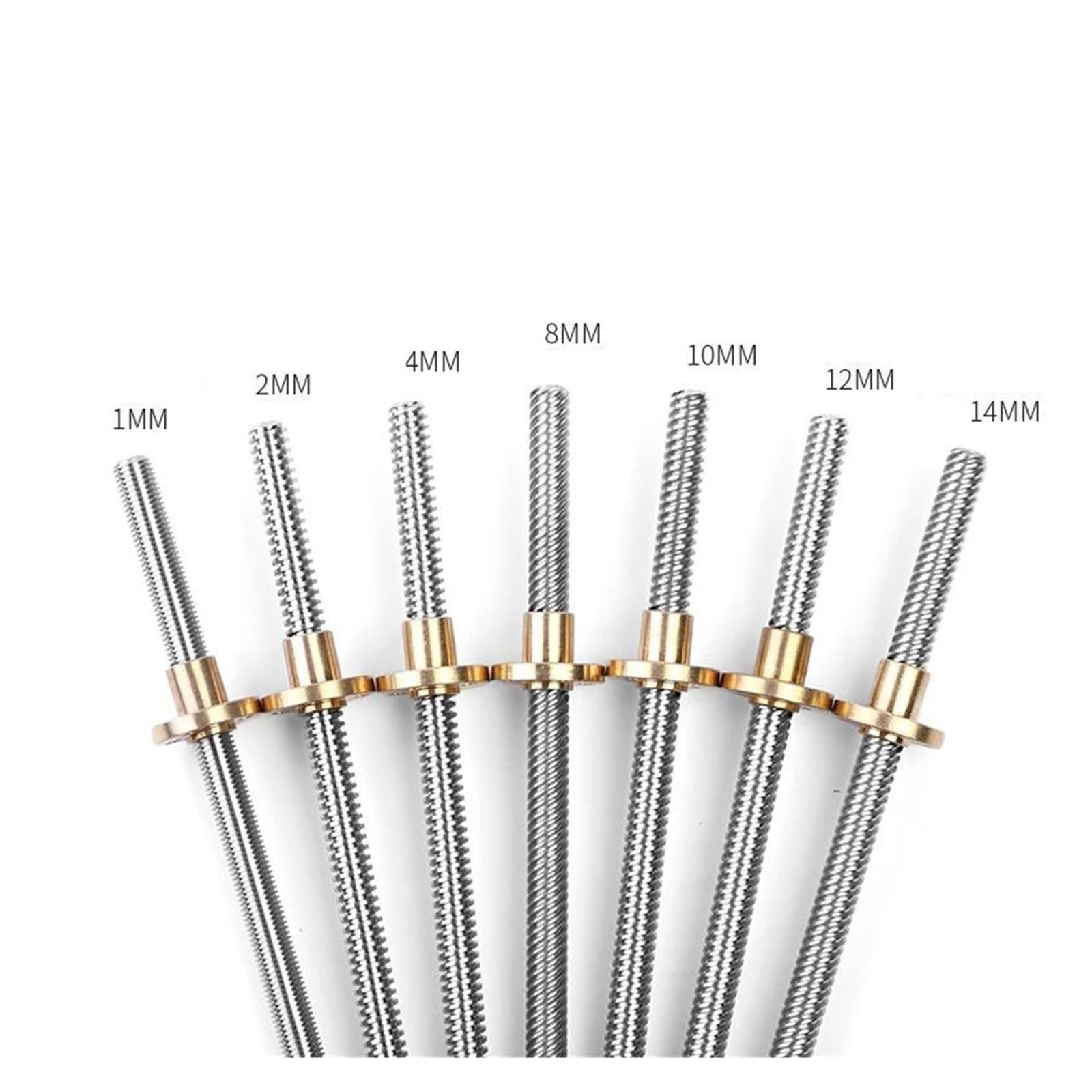 Metal Ball Screw nut Trapezoidal Rod T8 Lead Screw Thread 8mm Lead 4mm Length 100mm-1000mm with Brass Nut(650mm)