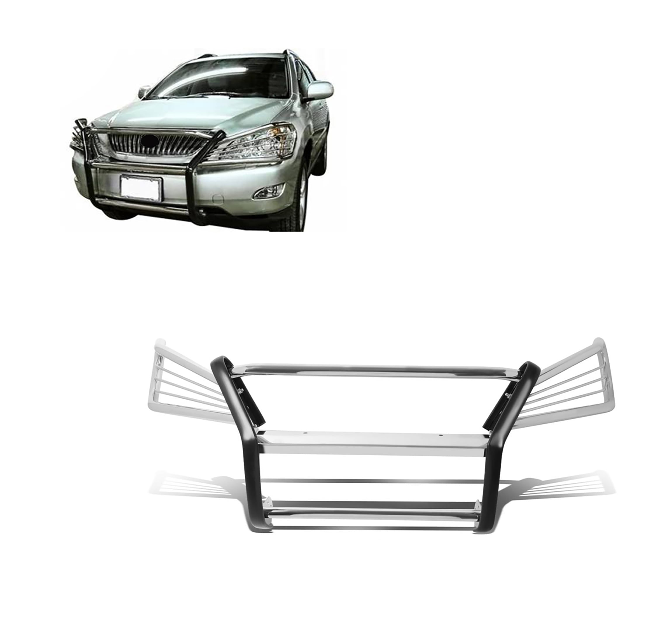 Black Horse Grille brush Bumper Guard Modular Stainless Steel