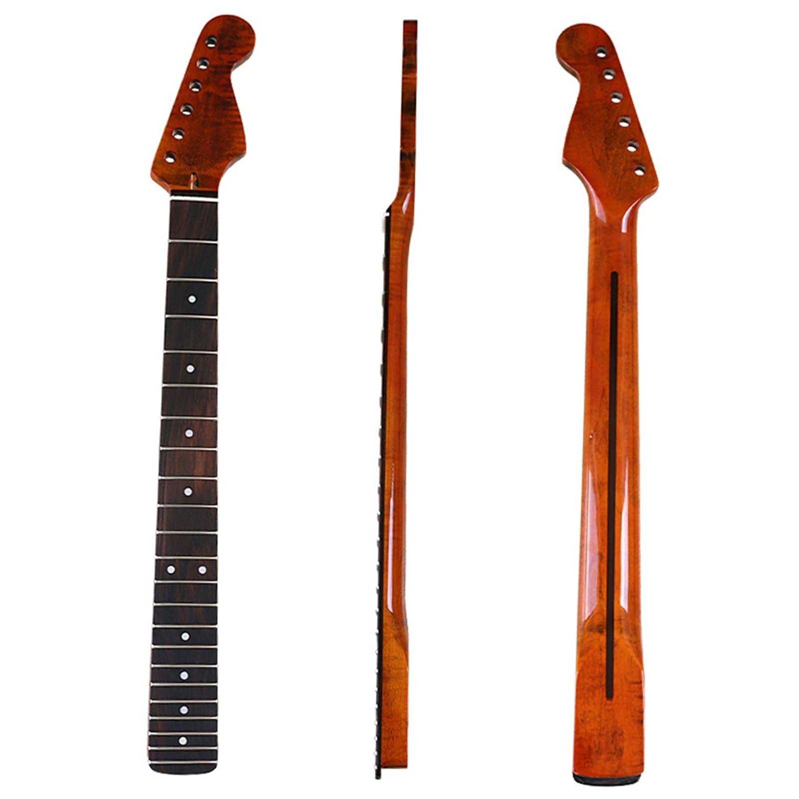 Guitar Neck Set 6 String 22 Fret Rosewood Glossy Maple Neck For ST Electric Guitar DIY Accessories