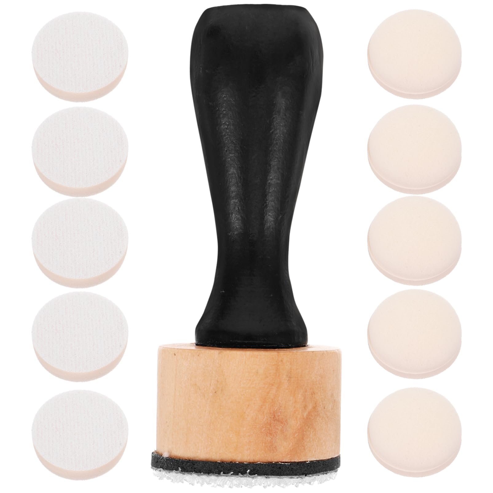 VILLCASE 5 Sätze Stempelschwamm kreativset Creative Set lackier zubehör Bastelzubehör malerbürste Palette Unterlage Schmierer Halter Farbschwämme Schwammstempel zum Selbermachen Plastik